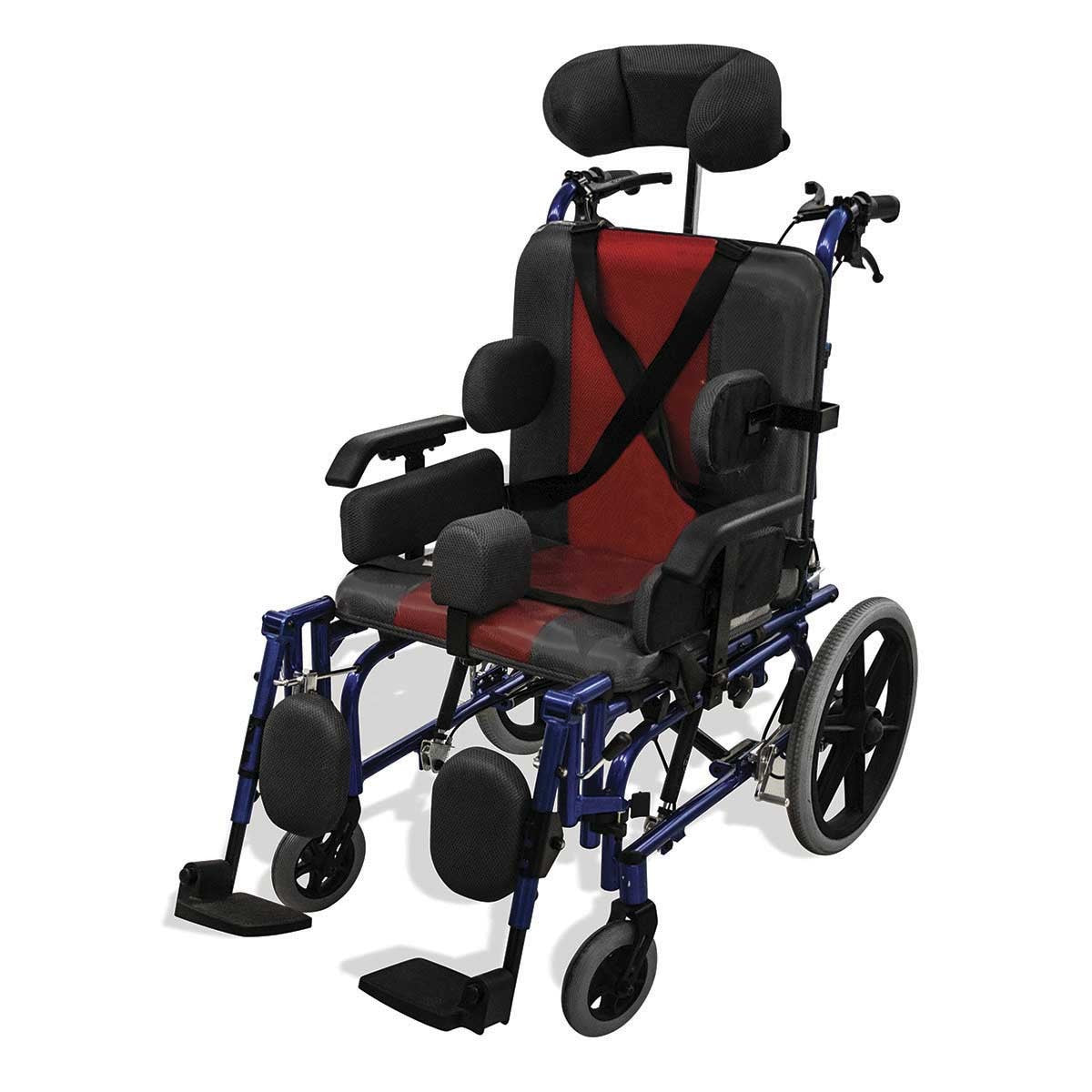 Silla de ruedas S800 plegable para adulto con parálisis cerebral | cinturón cruzado de seguridad Handy