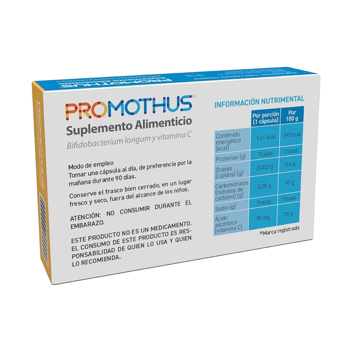 Suplemento alimenticio con probióticos | 360 mg | PROMOTHUS
