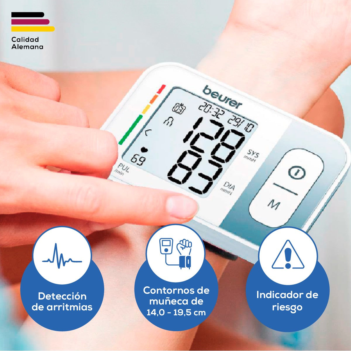 Tensiómetro Digital de Muñeca | Medición de Presión y Pulso Beurer