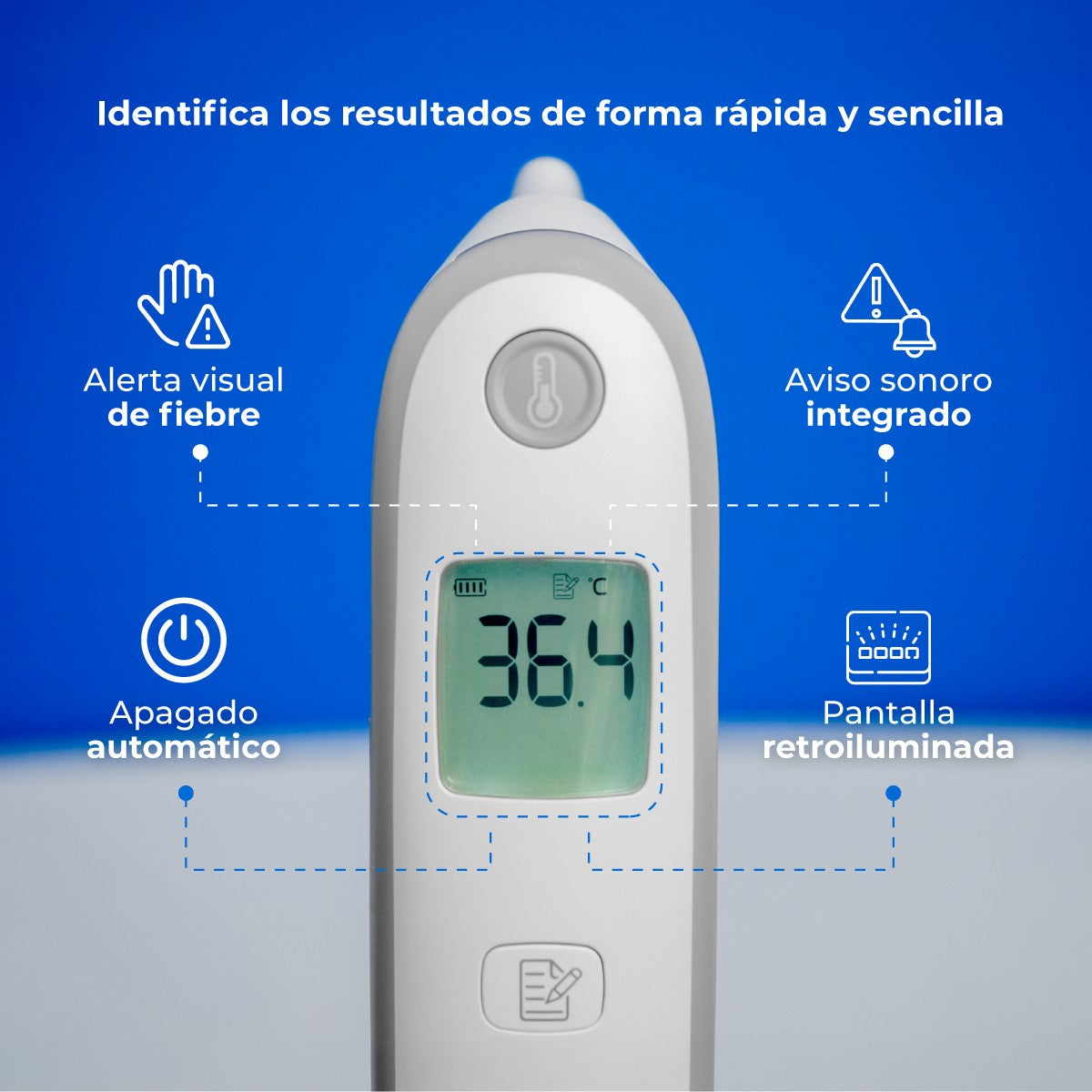Termómetro Digital de Oído Medición Rápida TIYO01 Checkatek