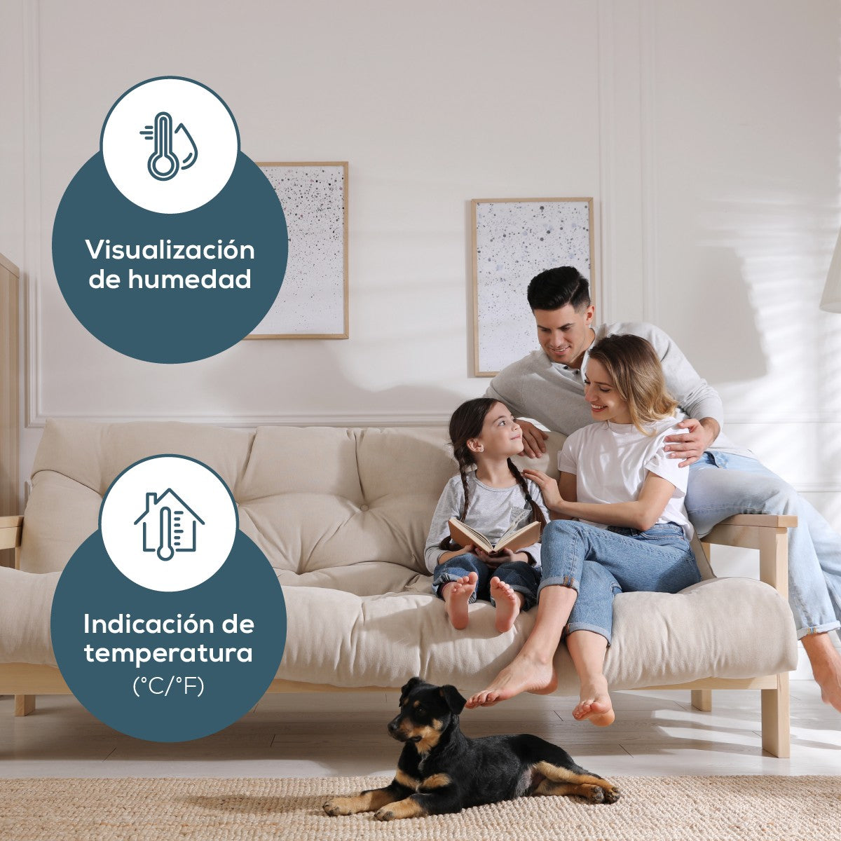 Termómetro Higrómetro Digital para Interiores | Medidor de temperatura y humedad Beurer