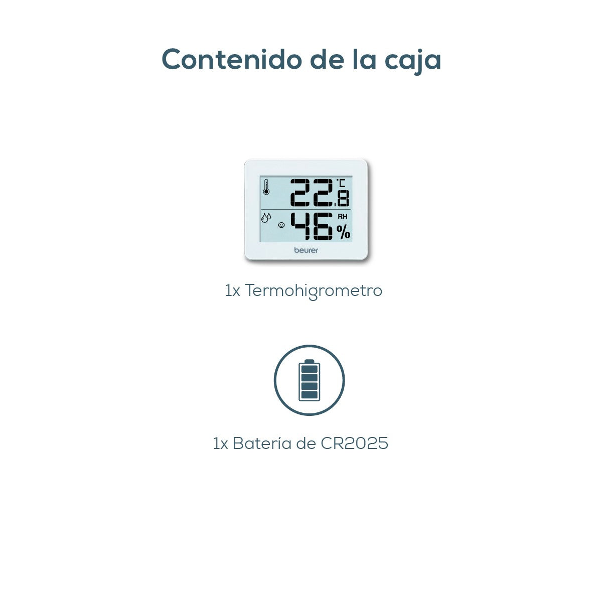 Termómetro Higrómetro Digital para Interiores | Medidor de temperatura y humedad Beurer