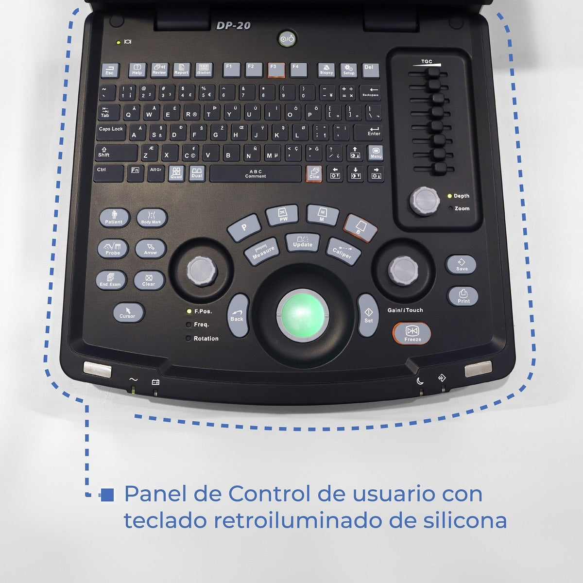 Ultrasonido Portátil para Uso Humano DP20 con función Doppler Pulsado y mejoradores de imagen iBeam y iClear Mindray