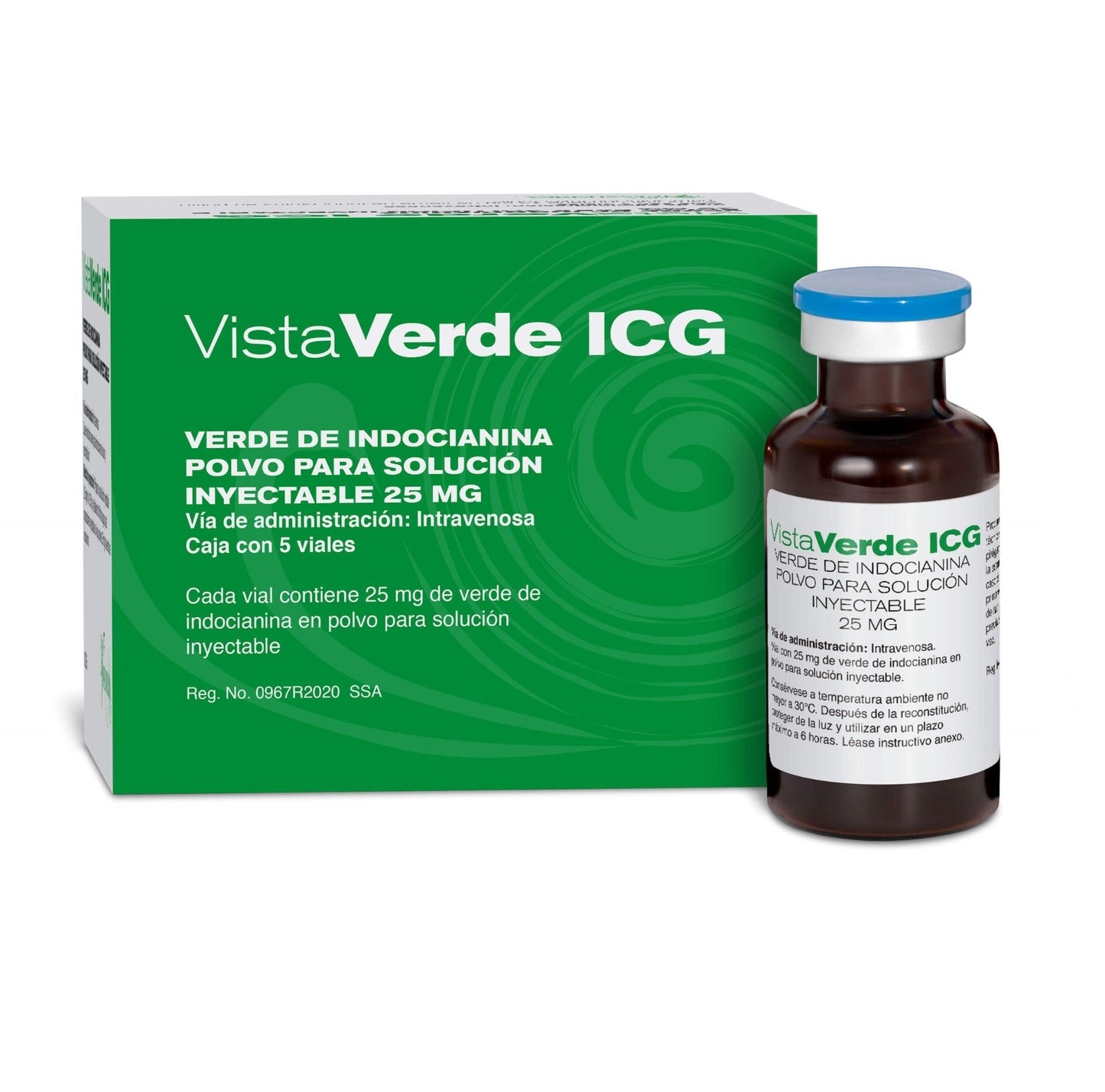 Verde de Indocianina ICG 25 mg | Caja con 5 Viales VistaVerde